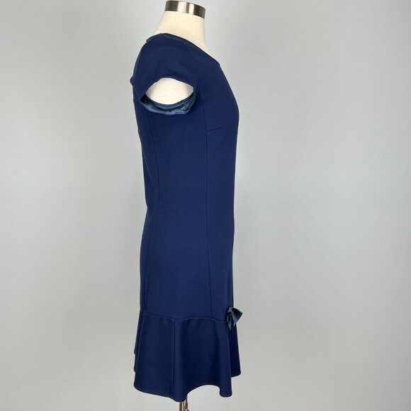 Liu Jo Womens Blue Short Sleeve Jersey Dress Bow Detail size IT 42 US 6 - Picture 6 of 15